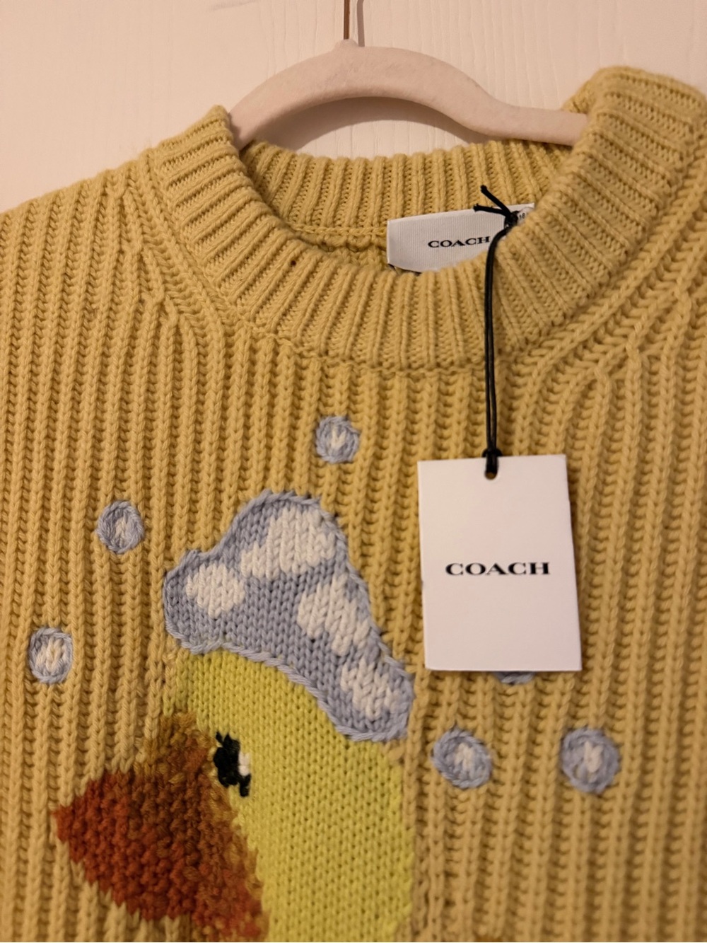 NWT Coach Crewneck Duck Sweater in Recycled Wool – Size Small – MSRP $495 - Picture 2 of 5